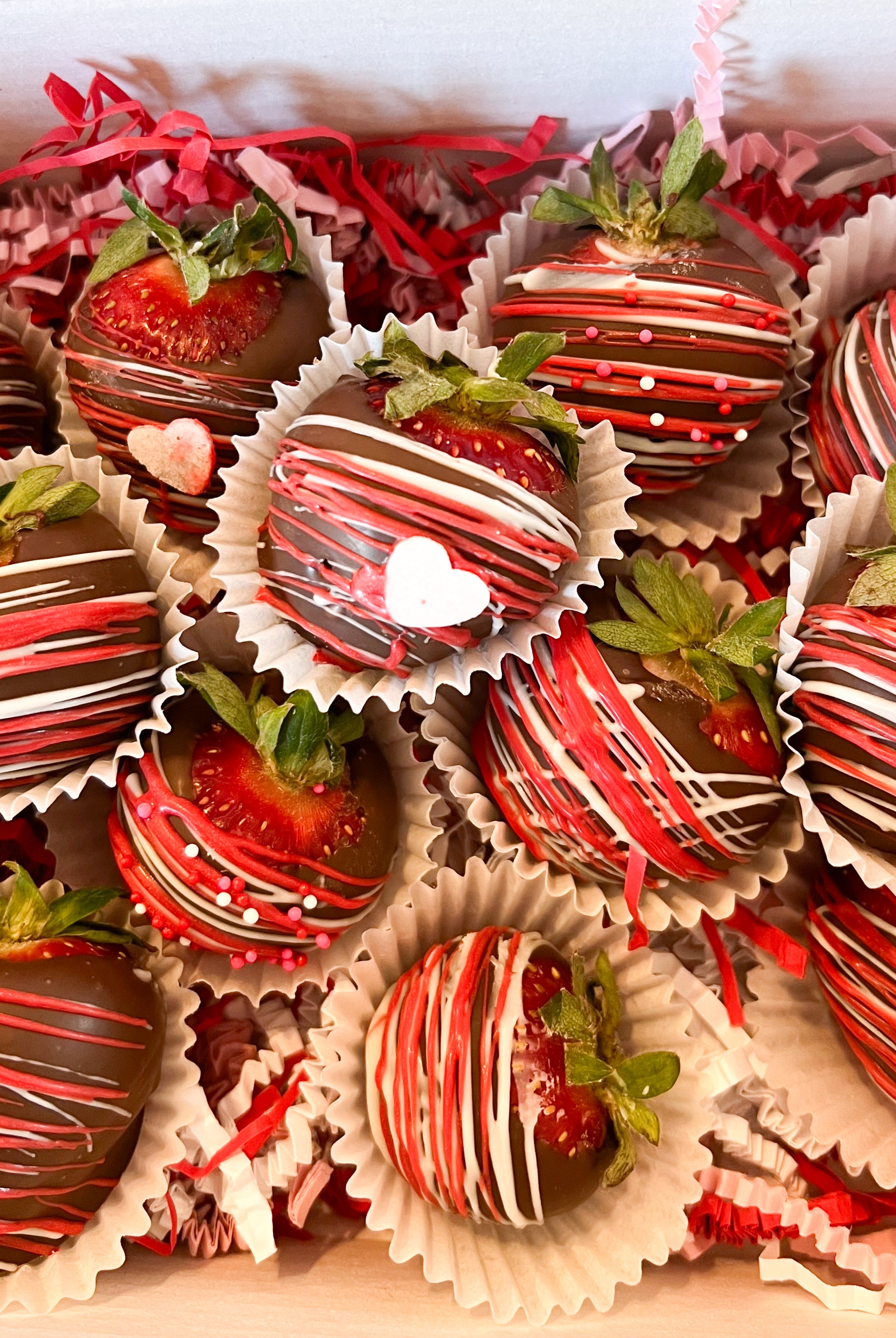 Valentine's Day chocolate covered strawberries