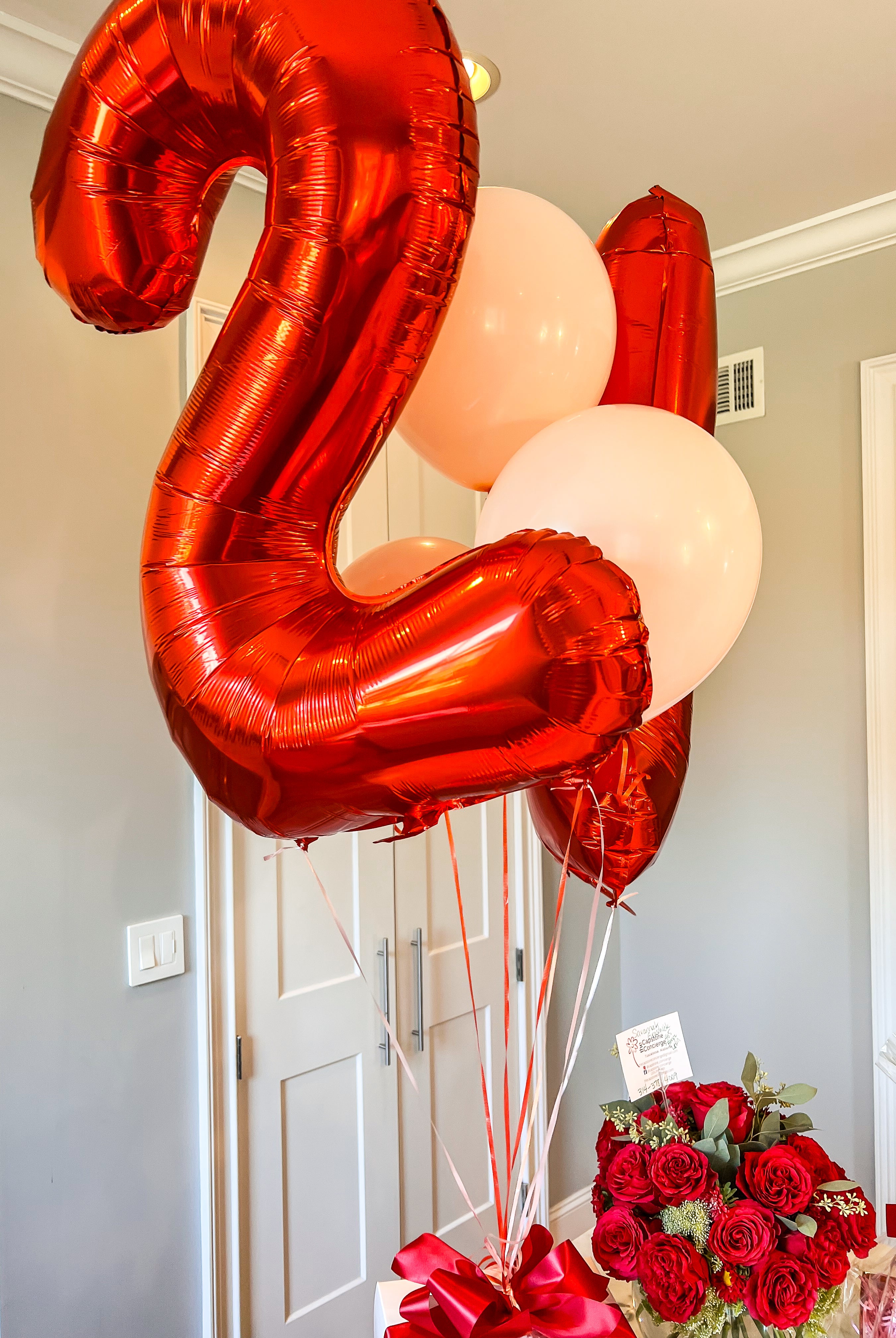 Red "21" Jumbo Balloon