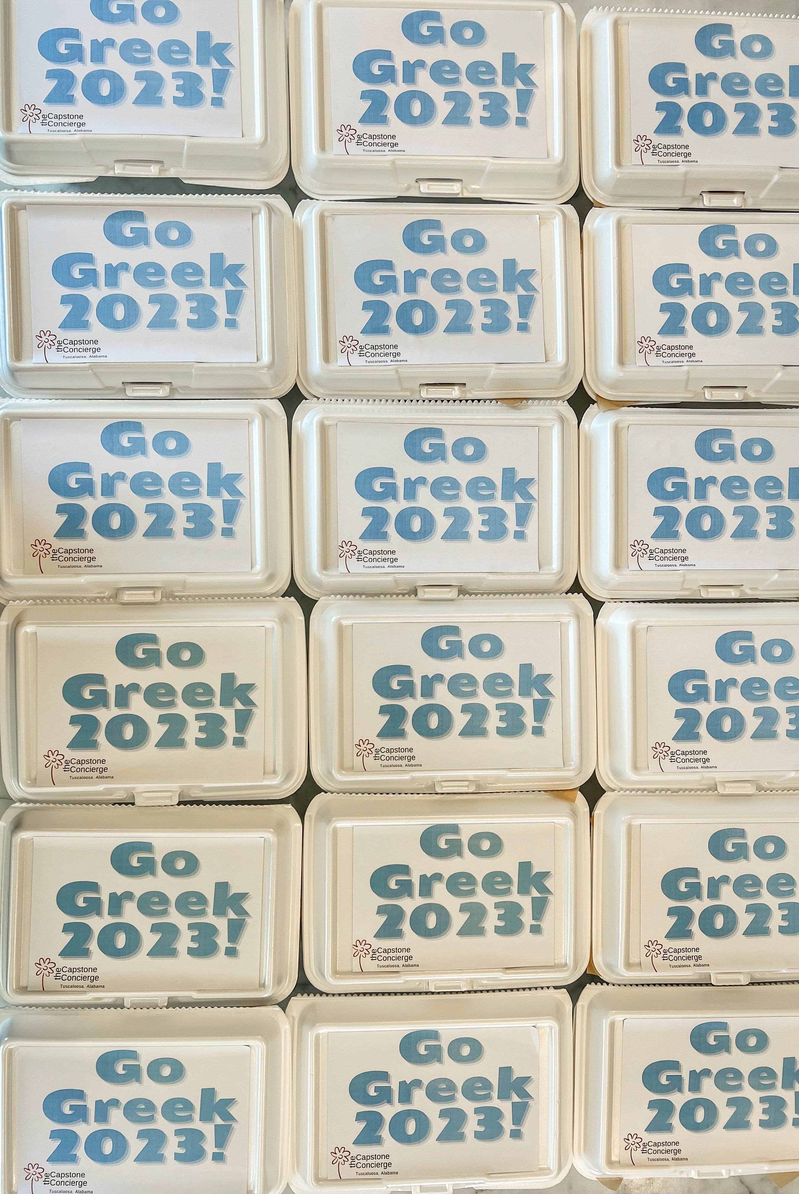 Alabama Go Greek boxes delivered to University of Alabama students