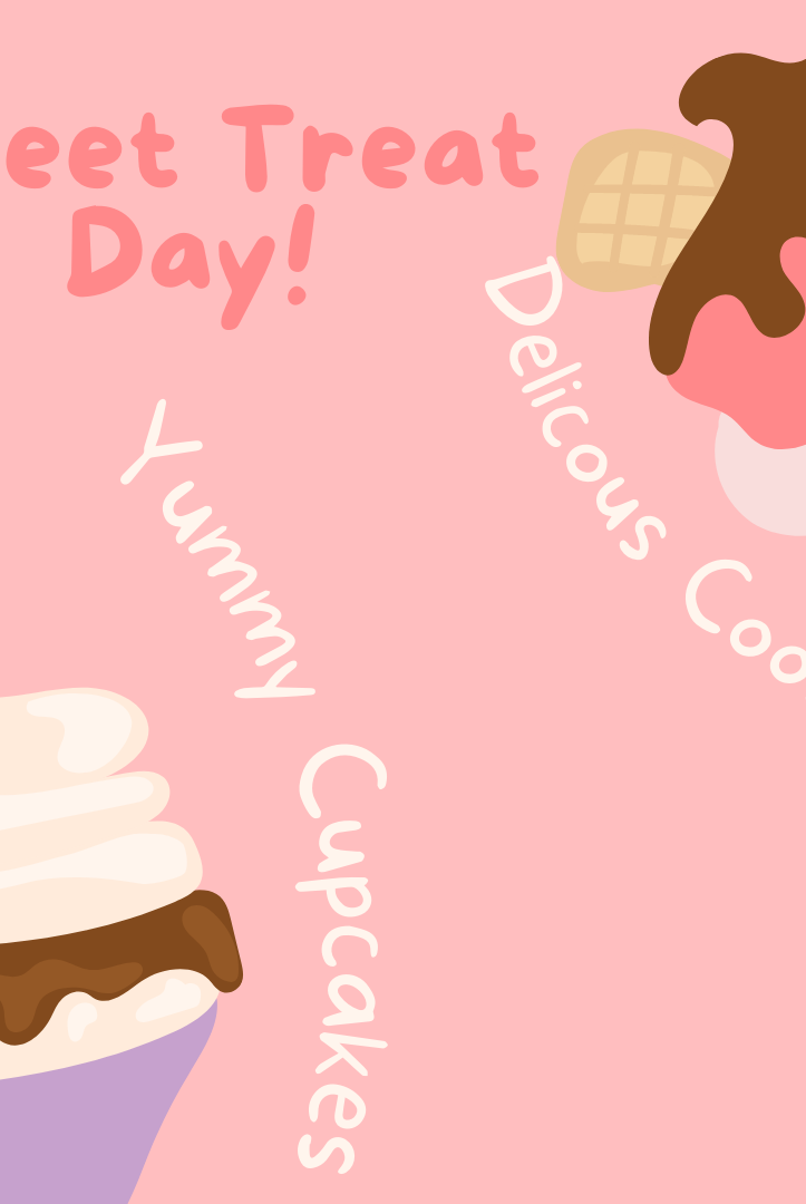 Sweet Treat Day graphic with pink background